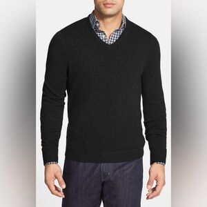 John W Nordstrom 100% Cashmere V Neck Sweater in Charcoal size 2XLT